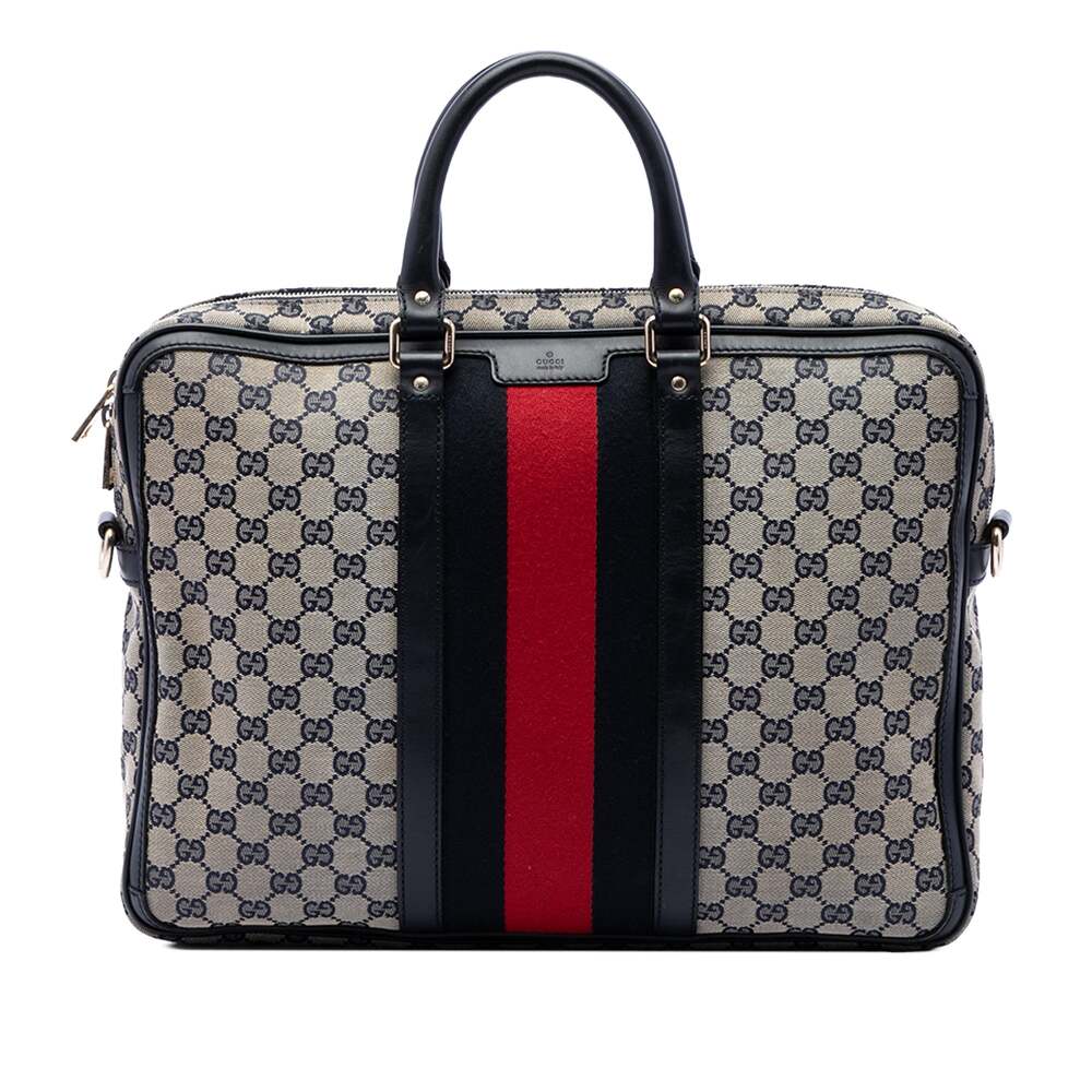 Gucci Web Carry On Duffle Bag Gg Canvas #332601G74B